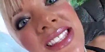 Euroblonde bombshell MILF gets dicked