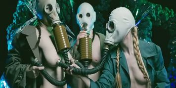 gas mask party