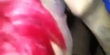 Redhead ebony girl sucks nice black cock