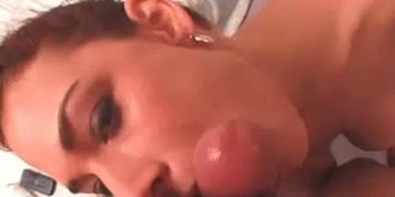 Sultry redhead wife with husky voice sucks dick in pov before getting fucked