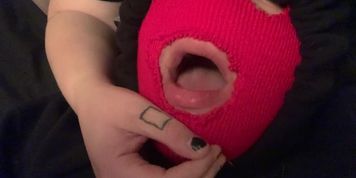 Masked Girl Sucks Fingers