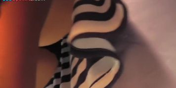 Buttocks shaking sweet in the upskirt close up video