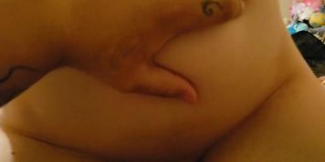 Petite CUTIE rides tatted bad boy for a quick screw 