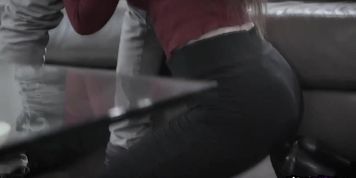Jake Adams feed Gracie May Green his juicy dick as she goes down to her knees