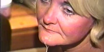 Granny gums a guy
