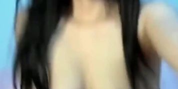 Young korean girl on webcam