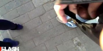 Cum on Girl on Street