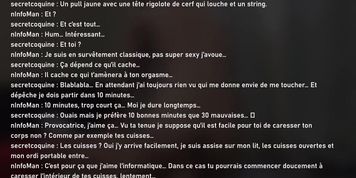 Rencontre coquine en ligne - Histoire en fran&ccedil;ais de chat porno avec masturbation mutuelle