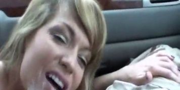 Blowjob from a MILF in the car! (Nestee Shy)