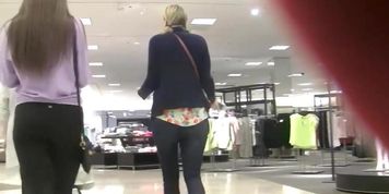 Teen Purple at Mall w mother