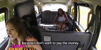 Female Fake Taxi Busty ebony stripper wants her tight pussy licked