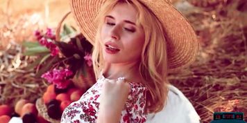Skinny Ukranian Teen Babe Angel Sway Outdoor Picnic Eating Cherries