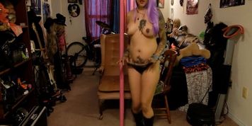 Hot Asian Pole Dance Play's with Toy's and Cum's BIG