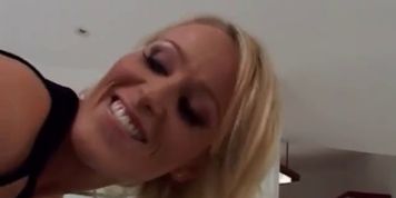 blonde super MILF does BBC