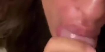 Beautiful Tinder Brunette POV Blowjob