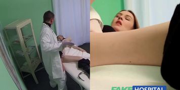 FAKE HOSPITAL - pretty teen slowly seduced and takes creampie from the doctor