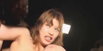 Japanese sex slave finger fucked in gangbang