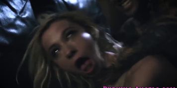 Dick sucking gothic slut bent over