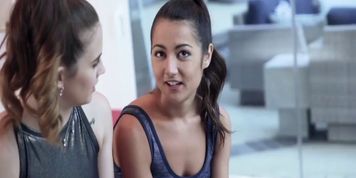 Pretty teens get facials after riding