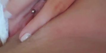 Hairy pierced  pussy