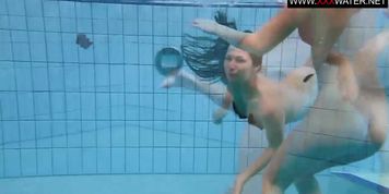 Andrea and her hottie Monika enjoying swimming pool (Paula Gomez, Sarah Lollypop)