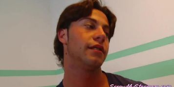 Hot Busty Brunette Enjoys This Stud