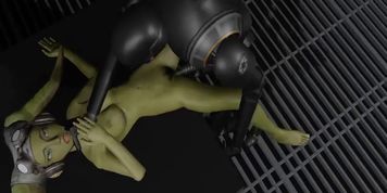 Hera Syndulla fucked in a detention cell animated star wars