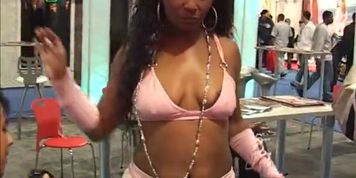 Black girls stripping, flashing, and getting their breasts painted