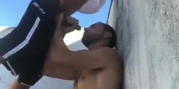 with my friend we sucked our dicks outdoors