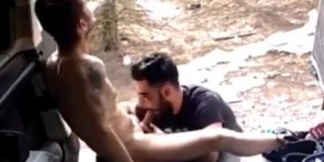 SPY ON PIGS - SPANIARD BREED FUCKS HIPSTER IN THE BACK OF HIS VAN (Van Damage)