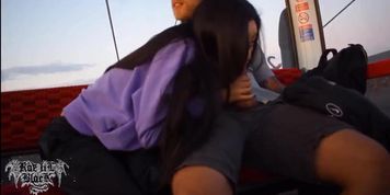 Skinny Asian Rae Lil Black Blowing A White Boy In Public