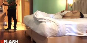 Indian lady flashing room service guy