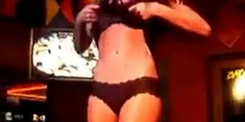 Hot Babe Dances And Strips In A Night Club