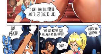 The princess struggle 1 - Big tits butts fight Peach x Link Ecchi (Renata Daninsky, Samantha Star)