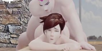 Emily Watches as Futa Zarya Pounds Tracer's Asshole by GeneralButch (Voiced by DornVA, Sound)