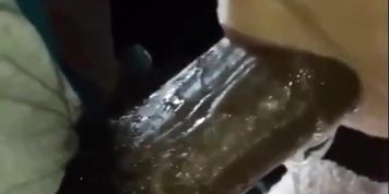 She gave this Monster dick some sloppy head 