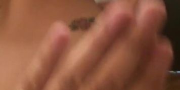 Once she was done teasing him with her sexy lingerie, she got naked and masturbated.