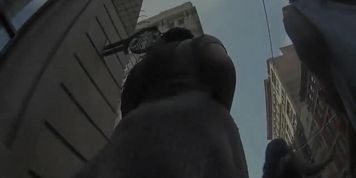 Red heels and a big butt upskirt