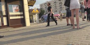 Ass in thongs looks hot in one of the best upskirt video