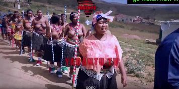 Busty topless South African girls dancing at ceremony