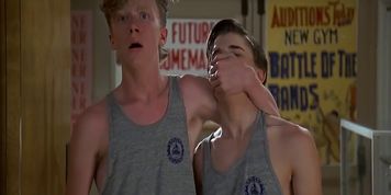 Teen boy in panty, smooth thigh & butt, tasty - classic film