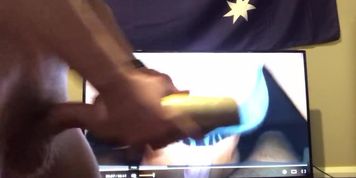 Virgin fucks fleshlight and cums really quick!