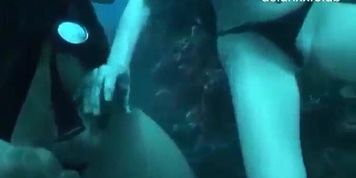 Couple sex in underwater