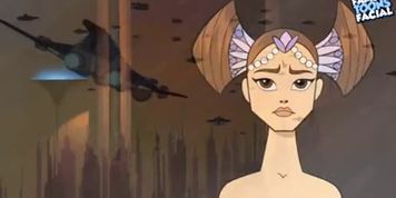 Clone Trooper and Padme