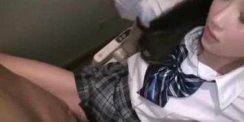 Pretty school girl screw in toilet 