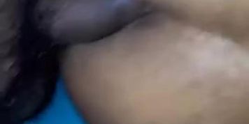 Putting the small cock inside her Ebony ass