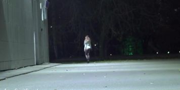 Deep Evening - Jeny Smith in public in transparent pantyhose