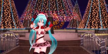 Green Twintails dancing