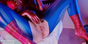 Sexy Mary Jane Fucks in Spiderman Costume