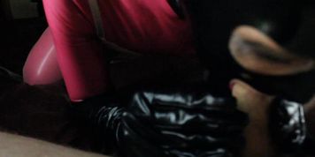 pink latex milf in mask suck rough deep big cock ebony german eur blowjob trailer